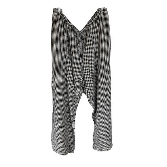 A New Day Gingham Pants Black Drawstring Waist Flowy Garden Fall Size 4X - Picture 1 of 9